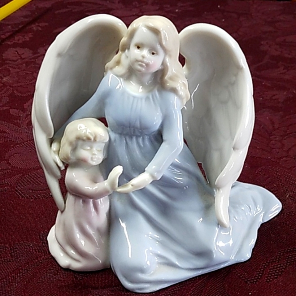 watercolored mama and baby angel.